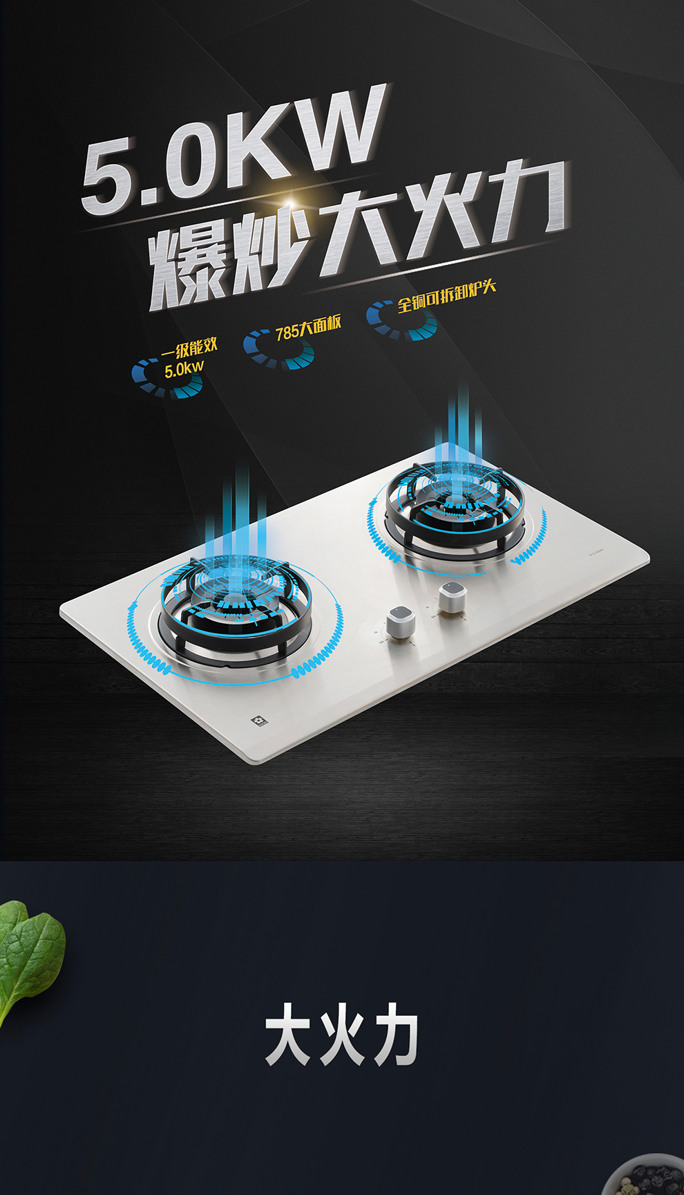 樱花燃气灶 - 大火力